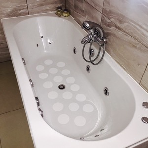 Non Slip Large Bath Stickers - White - White by Slips Away