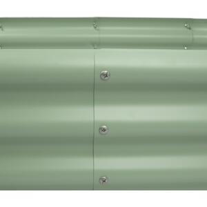 Rounded Galvanised Steel Raised Garden Bed - 180cm x 90cm - 2pc - Green by Harbour Housewares