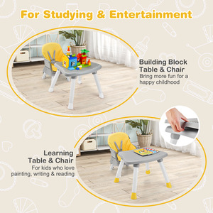 6-in-1 Baby Highchair - Yellow by Costway