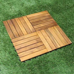 Wooden Decking Tiles - Brown by Monstershop
