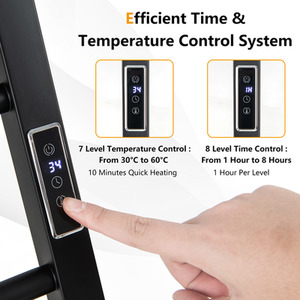 2-in-1 Towel Warmer Rack - Black by Costway