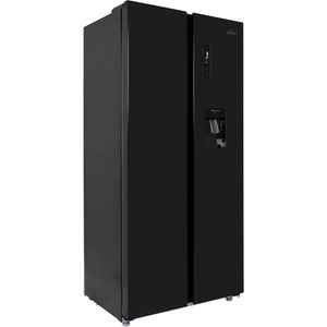 Willow 430L Total No Frost American Style Fridge Freezer - Black by Willow