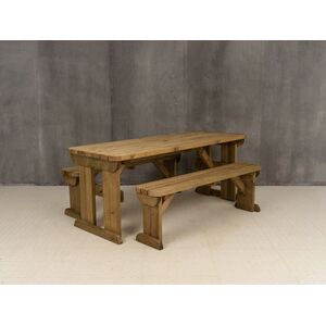 Wooden Picnic Table and Bench Set by Arbor Garden Solutions