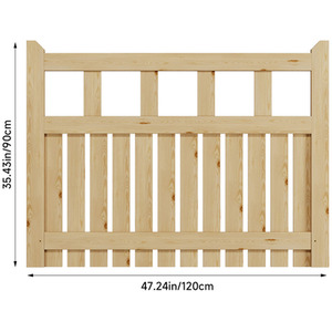 Spruce Wood Garden Fence Gate with Raised Sides by Livingandhome