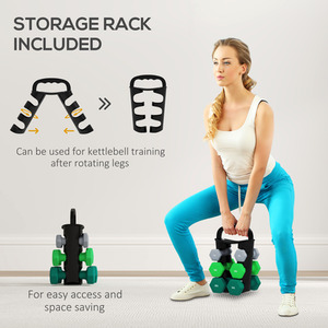 SPORTNOW Dumbbells Set with Carry Rack by SPORTNOW