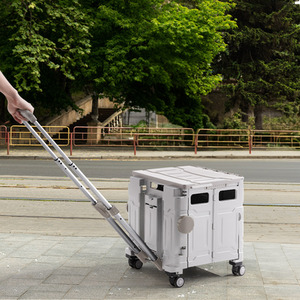 Folding Shopping Trolley with Adjustable Handle by lifeideas