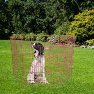 Metal Pet Playpen in Pink - Pink / 91cm by Actiaspet