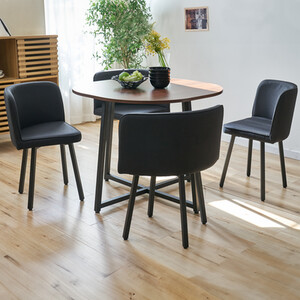 Millie Dining Table and Chairs Set - Black