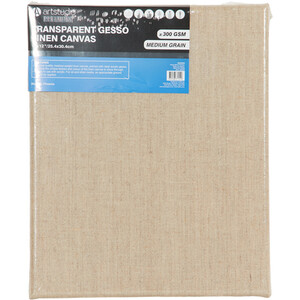 Transparent Primed Linen Canvas - Brown / 10 x 12inch by artstudio