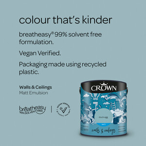 Crown Wall and Ceilings Matt Emulsion - Duck Egg by Crown Paints