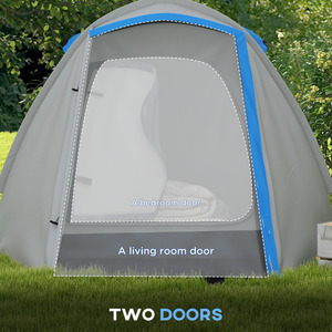 Outsunny 2-3 Man Camping Tent with Bedroom and Living Room by Outsunny