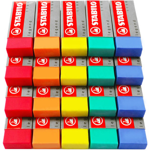 STABILO Legacy Legend Plastic Eraser Pack of 20 - Multi-colour by STABILO