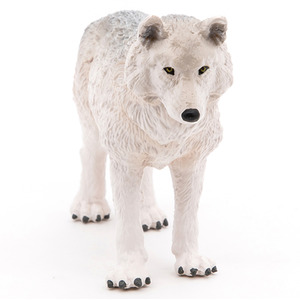 PAPO Wild Animal Kingdom Polar Wolf Toy Figure - 50195 - White by PAPO