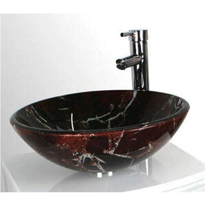 BELOFAY Glass Wash Basin Counter Top Basin with Tap,Pop Up Waste and Bottle Trap by BELOFAY