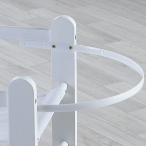 Little Gem Rocking Moses Basket Stand White - White by Kinder Valley