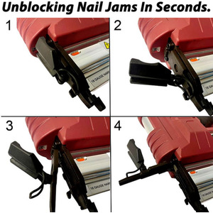 Lumberjack Cordless 20V Nail and Staple Gun Kit Fast Charger and 2Ah Battery - Red by Lumberjack