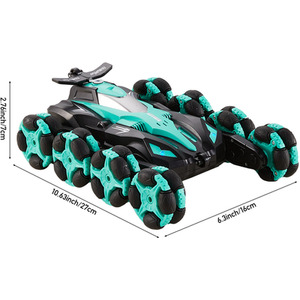 Gesture-Controlled All-Terrain Remote Control Stunt Car - Green by Livingandhome