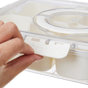 Livingandhome Multi-Compartment Fridge Storage Container by Livingandhome