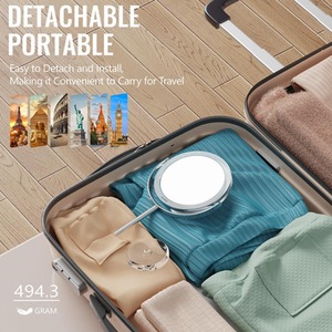 1X - 10X Magnification Double Sided Makeup Mirror - White by Dyzi