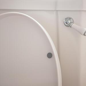 Round Soft Close Toilet Seat - White - White by Harbour Housewares