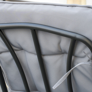 Outsunny Glass Table Umbrella Hole 7 PCs Garden Dining Set by Outsunny