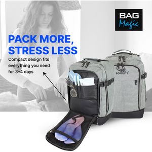 RyanAir Approved Cabin Holdall on Wheels - 20L, 40x25x20cm by Bordlite