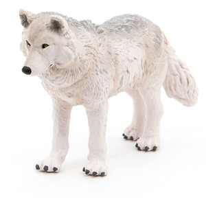 PAPO Wild Animal Kingdom Polar Wolf Toy Figure - 50195 - White by PAPO