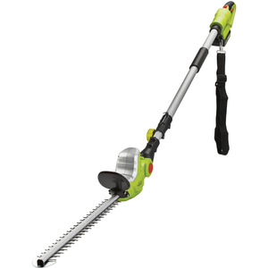 20V Cordless Telescopic Hedge Trimmer - Green by Garden Gear