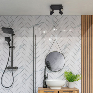 Benton 4 Way Square Plate Ceiling Spotlight Matt Black - Black by ValueLights