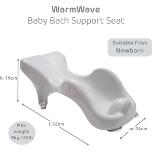 WarmWave Baby Bath Support suitable from birth - Grey by BabyDam