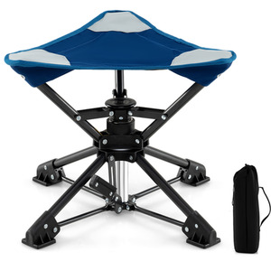 Swivel Hunting Chair Folding Camping Stool by Costway