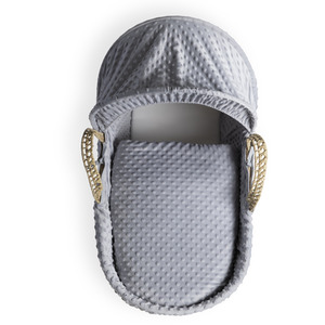 Dimple Palm Moses Basket - Grey by Clair de Lune