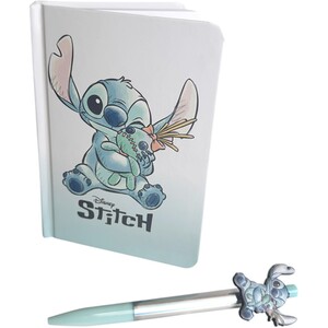 Stitch A5 Squishy Notebook with Pen Set - White and Blue by Stitch