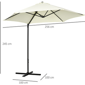 Outsunny 2.5M 360 degree Rotation Garden Cantilever Parasol by Outsunny