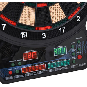 HOMCOM LED Dartboard Electronic Scoreboard - Black and Orange by HOMCOM