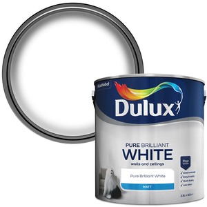 Dulux Matt Emulsion Paint - Pure Brilliant White / 2.5l by Dulux
