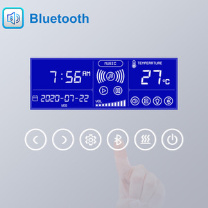 LED Bathroom Mirror with Magnifier and Digital Display by AicaBathroom