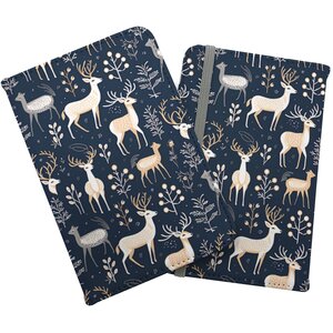 Reindeer, Whimsical, Illustration Pattern Passport Cover - Blue by Warren Reed - Designer