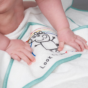 Peppa Pig Hooded Towel - Green/White by Peppa Pig