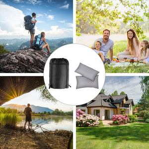 Costway Camping Sleeping Bag Double Sleeping Bag - Black + Gray by Costway