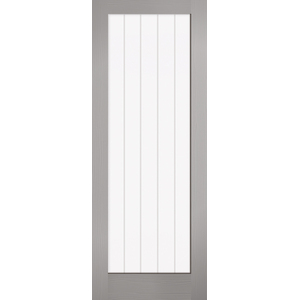 LPD Grey Textured Vertical Glazed Internal Door by LPD Doors