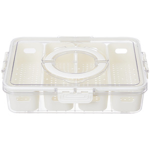 Livingandhome Multi-Compartment Fridge Storage Container by Livingandhome