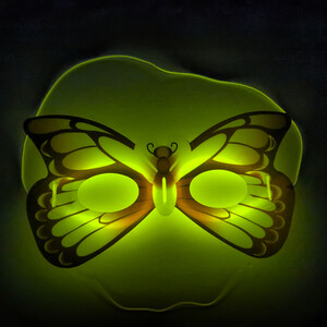 Glow Party Butterfly Mask - Yellow by Imaginate