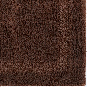 Luxury Reversible Cotton Shower Mat - Chocolate by Homescapes