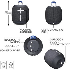 Ultimate Ears Wonderboom 4 Waterproof Portable Speaker - Multicolour by Ultimate Ears