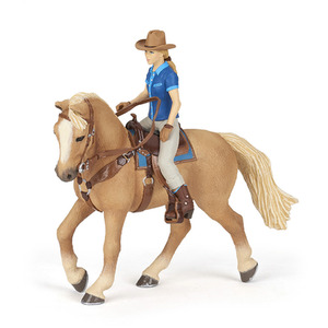 PAPO Horses and Ponies Cowgirl and Her Horse Toy Figure - Brown by PAPO