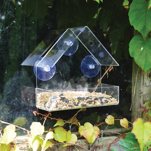 Perspex Window Bird Feeder - Clear by Garden Mile