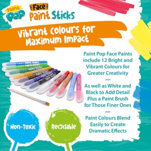 Pack of 12 Paint Pop Face paints