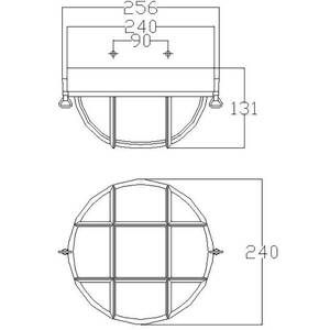 Marina 2 Light Bathroom Flush Mount Ceiling Light Silver IP44, E27 - Silver