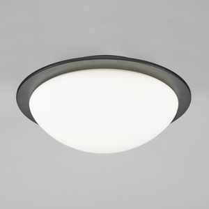 Arwel LED Bathroom Glass Dome Flush Ceiling Light by Litecraft
